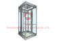 فيلا مصعد التصميم الداخلي الطابق PVC مع الفولاذ المقاوم للصدأ / أنبوب الخفيفة