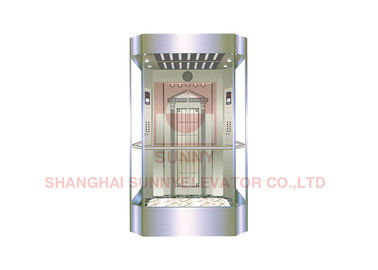 مصعد مراقبة 2000 كجم مع كابينة زجاجية كاملة الشكل مربعة الشكل