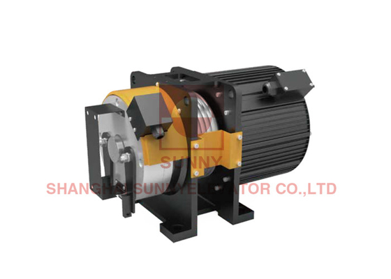 220V / 380V فولتاج آلة الجر بدون معدات ل المصعد مع IP41 درجة الحماية و 2 1 الحبل