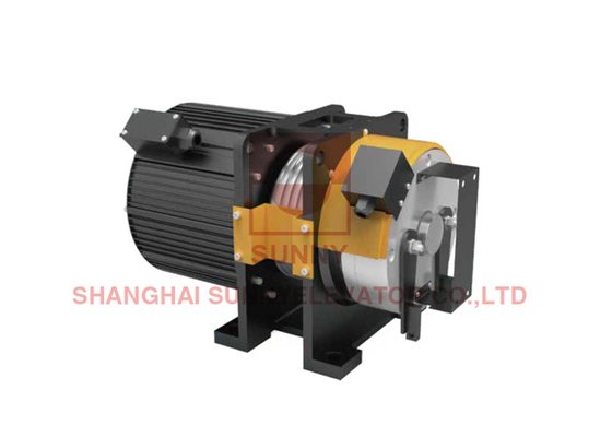220V / 380V فولتاج آلة الجر بدون معدات ل المصعد مع IP41 درجة الحماية و 2 1 الحبل