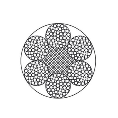 6x37+FC/IWRC Elevator Round Steel Wire Rope, Galvanized/Ungalvanized, 5-60mm, High Tensile Strength